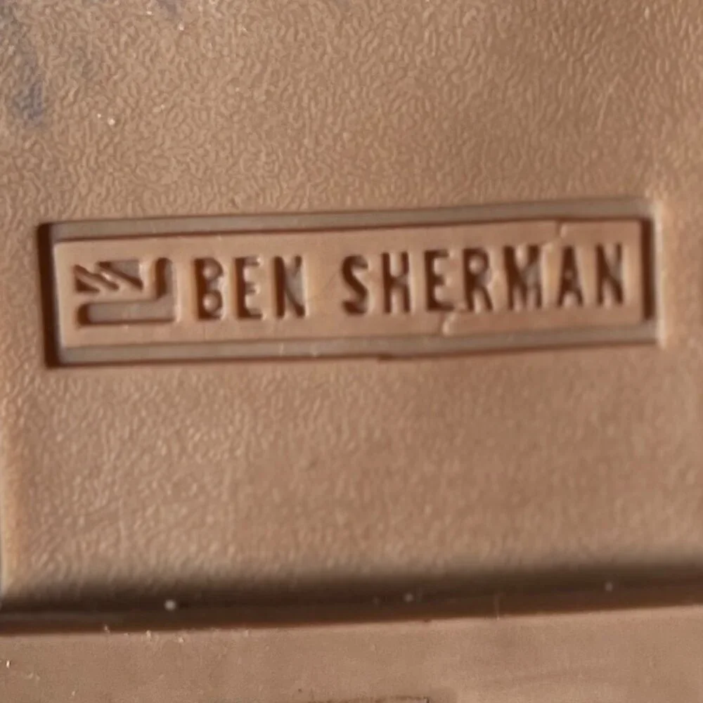 Ben Sherman SZ 8 Navy Leather & Denim Oxford Office Casual Preppy Old Money